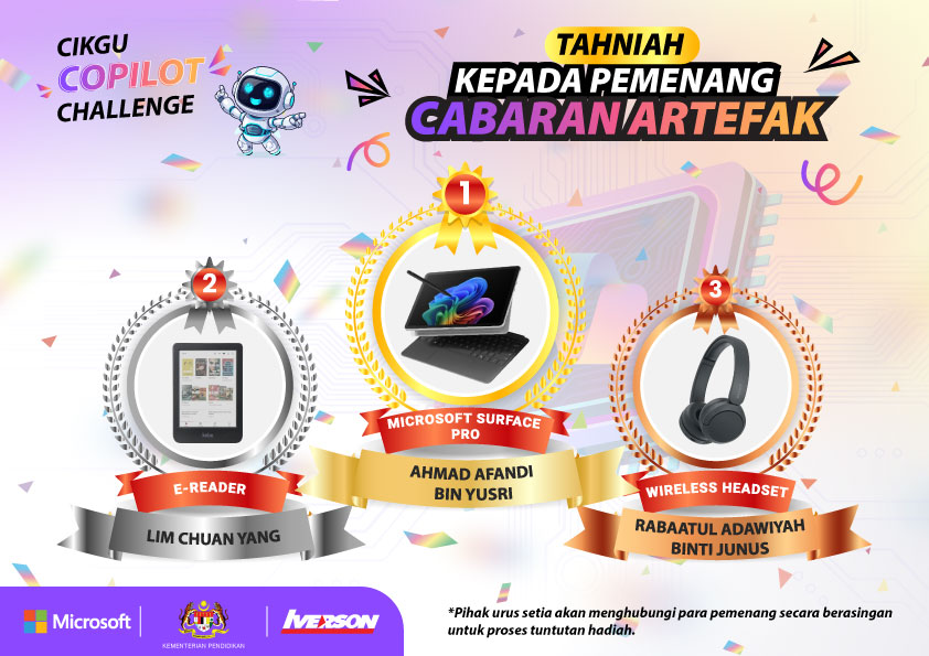 Poster Pemenang Cabaran Artefak